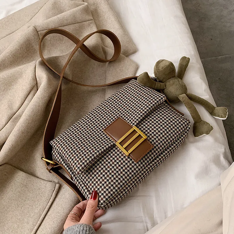 2020 Sac Bandoulière Femme Designer Marque à Carreaux Petit Carré Chic Portable Pochettes à la Mode Tempérament Nova Sacs