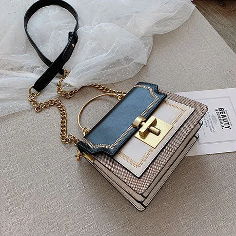 2020 Nouvelle Mode Patchwork Sacs à Main Femme en Simili Cuir Sac Bandoulière Vintage Sac Messager Porté Épaule Pochette Femme Sacs Décontractés Sac à Main Femme Fashion Nova
