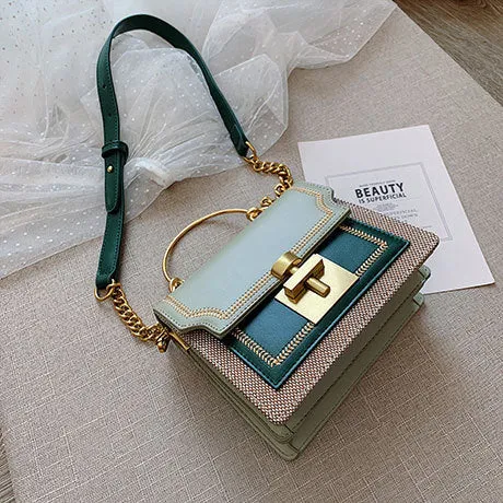 2020 Nouvelle Mode Patchwork Sacs à Main Femme en Simili Cuir Sac Bandoulière Vintage Sac Messager Porté Épaule Pochette Femme Sacs Décontractés Sac à Main Femme Fashion Nova