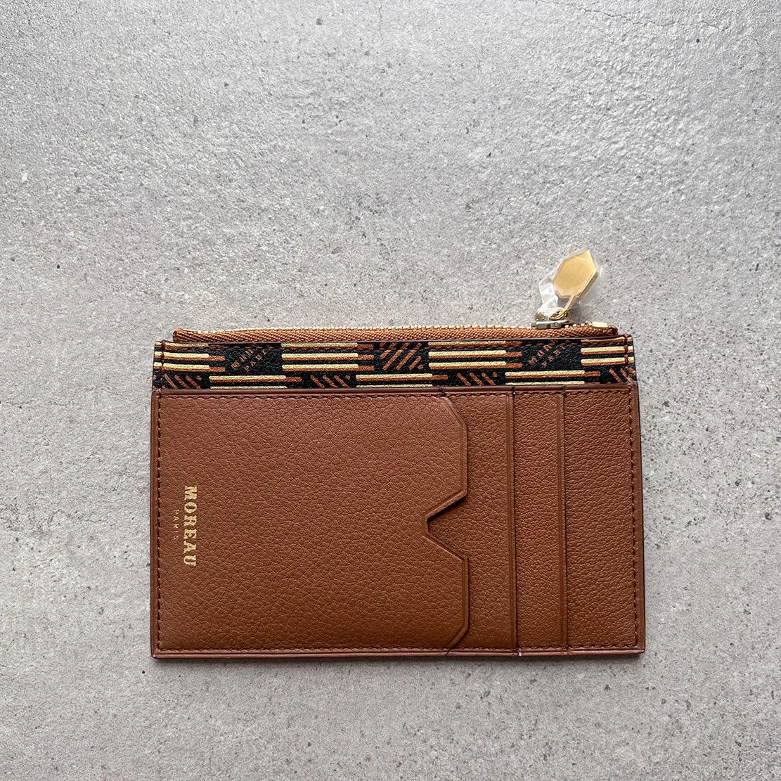 3 Porte-cartes à zip en veau, Sacs Classique Moreau