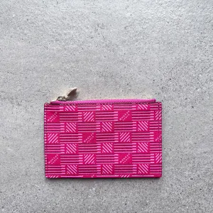 3 CC Holder Zip Top Calf, Fuchsia Moreau Bags