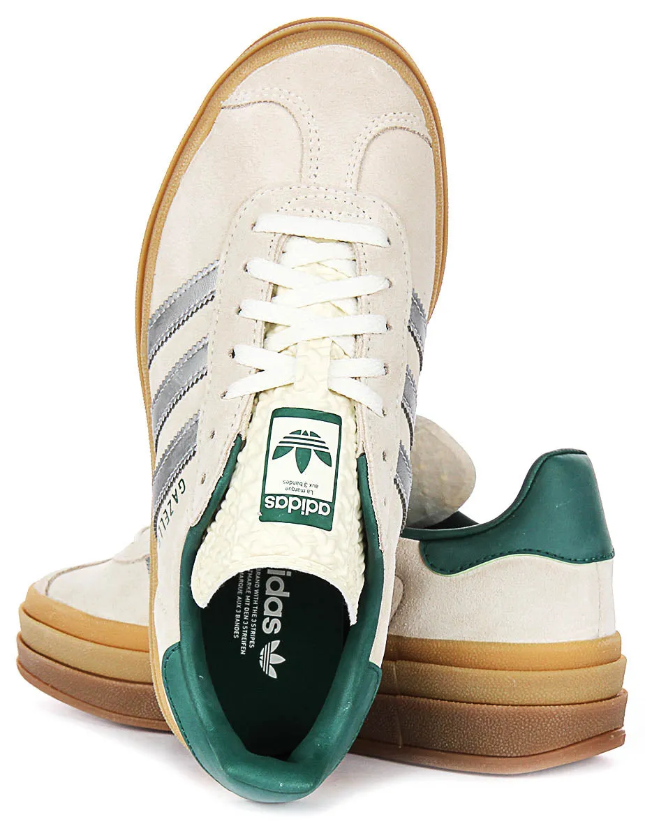 Adidas Gazelle Bold en blanc cassé argenté pour chaussures femmes Adidas