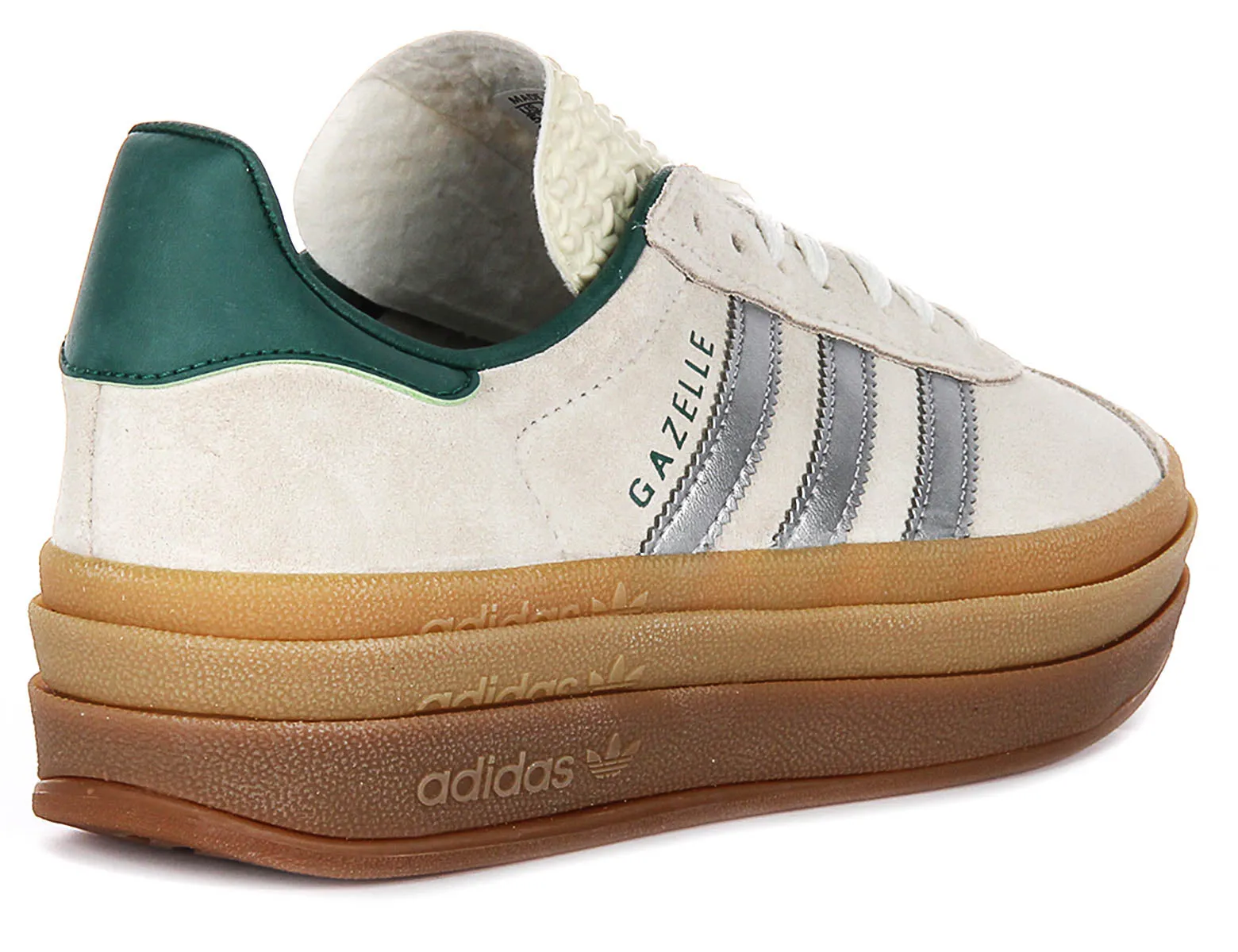 Adidas Gazelle Bold en blanc cassé argenté pour chaussures femmes Adidas