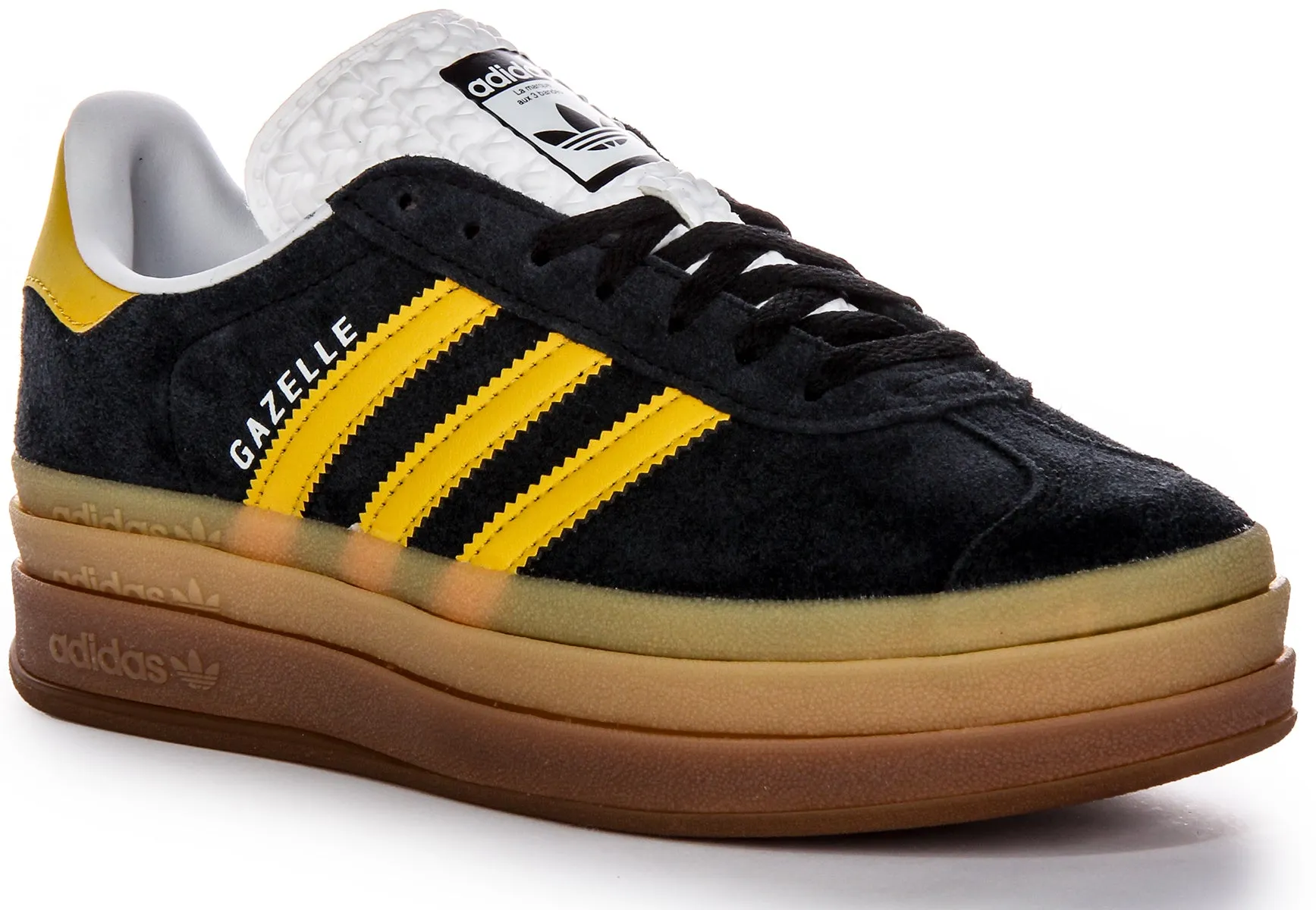 Adidas Gazelle Bold W En Noir Jaune Pour Femme Chaussures Adidas
