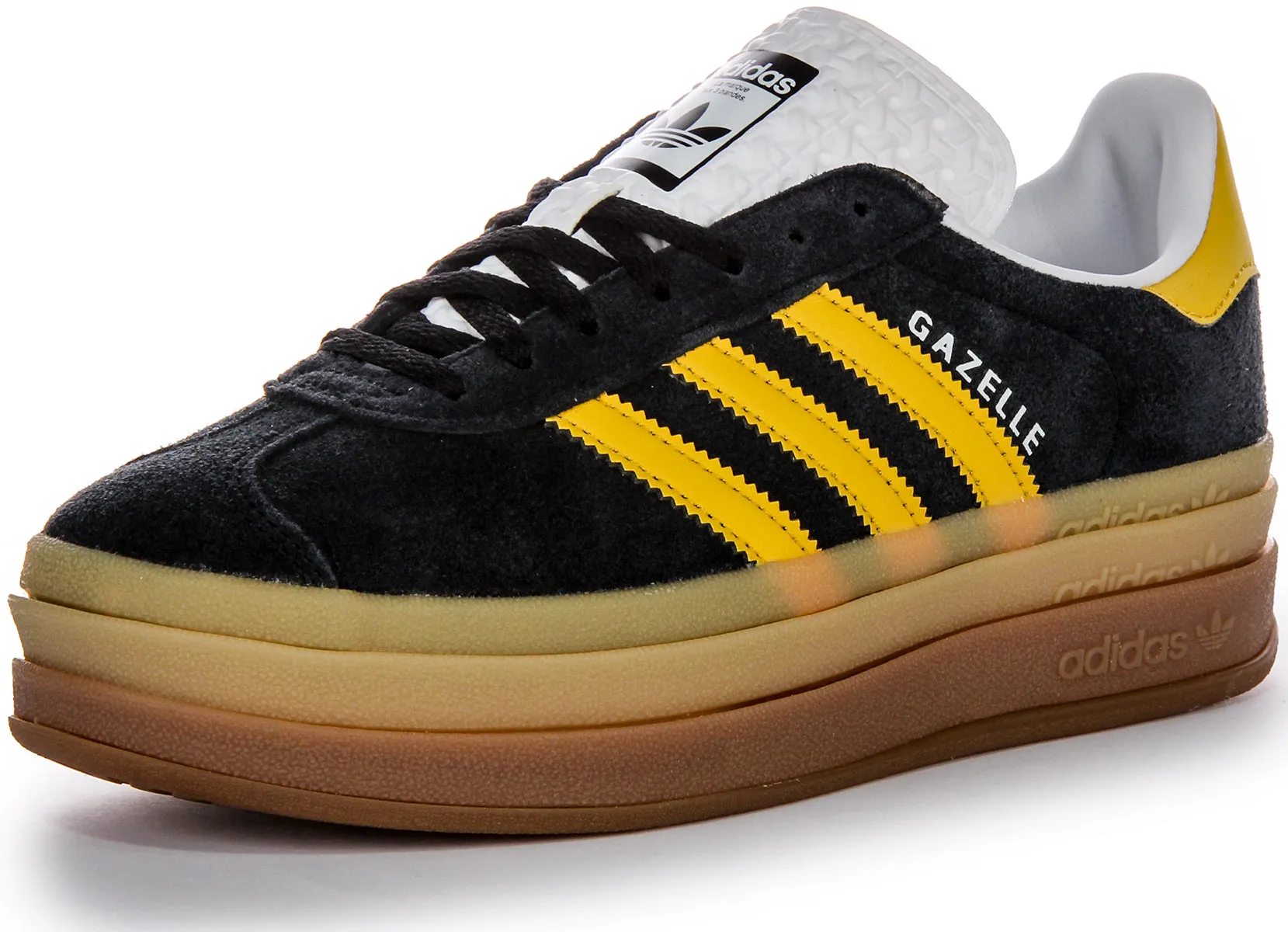 Adidas Gazelle Bold W En Noir Jaune Pour Femme Chaussures Adidas