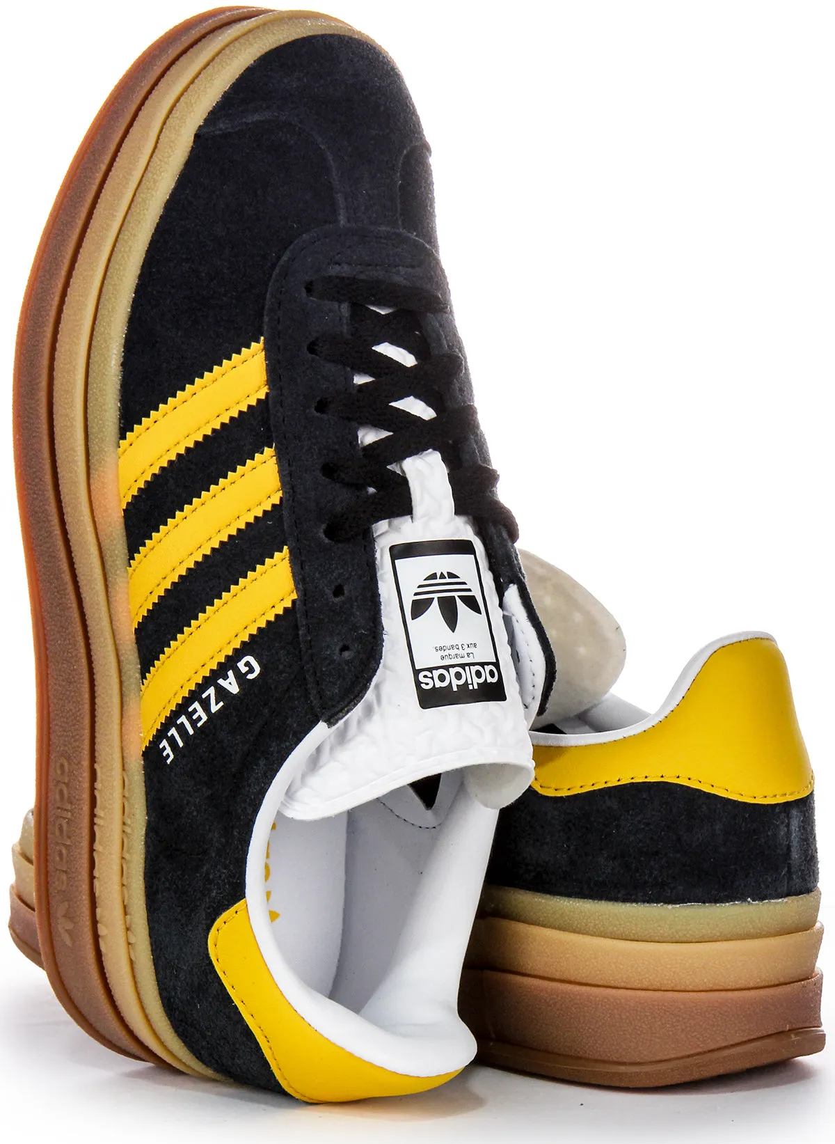 Adidas Gazelle Bold W En Noir Jaune Pour Femme Chaussures Adidas