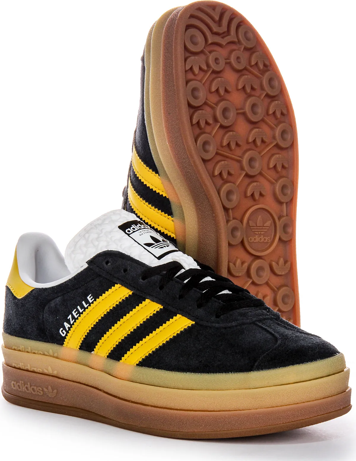 Adidas Gazelle Bold W En Noir Jaune Pour Femme Chaussures Adidas