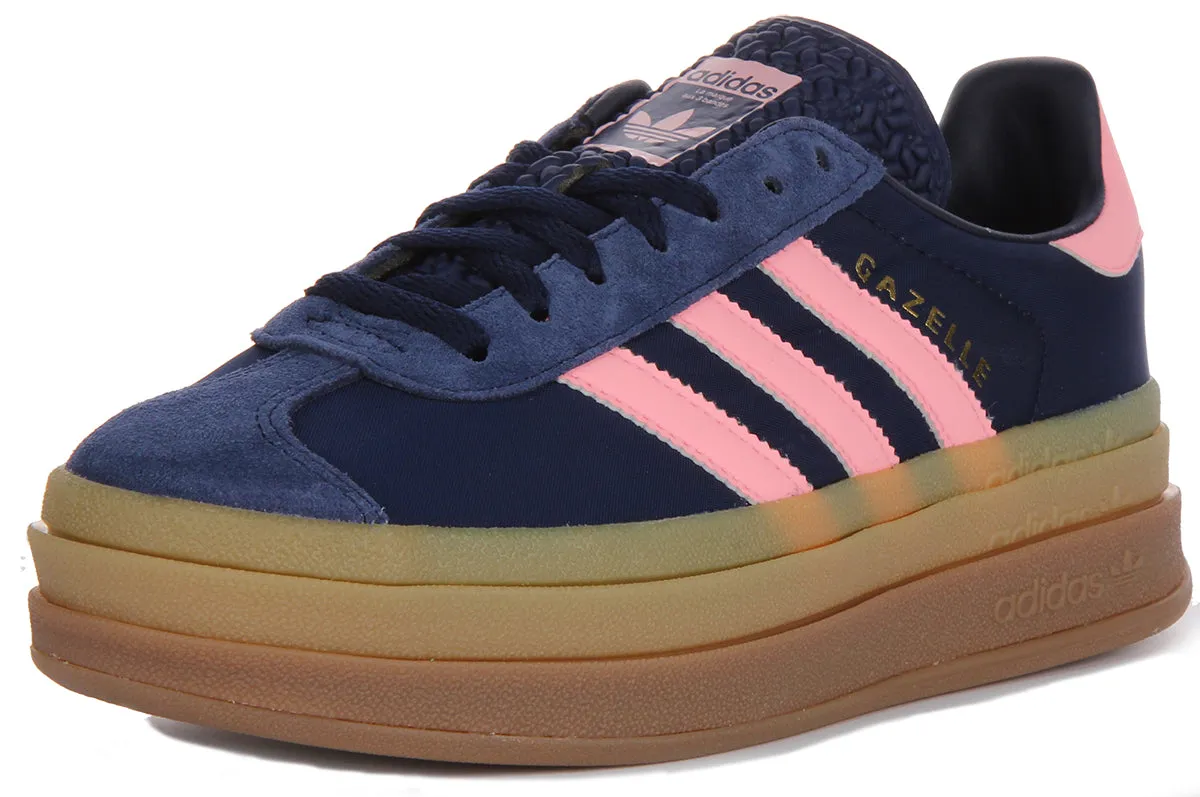 Adidas Gazelle Bold W En Bleu Marine Rose Pour Femme Chaussures Adidas