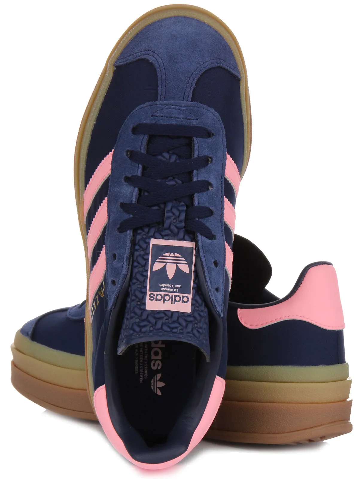 Adidas Gazelle Bold W En Bleu Marine Rose Pour Femme Chaussures Adidas