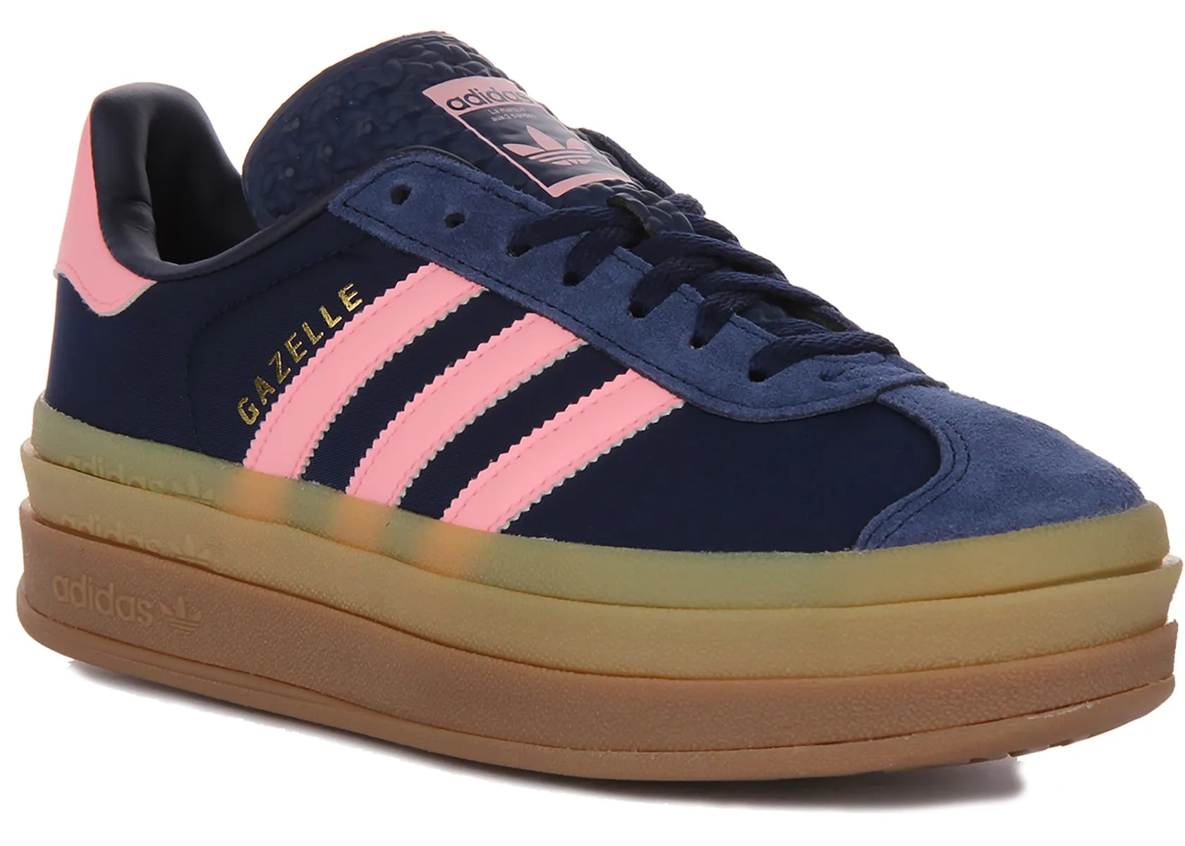 Adidas Gazelle Bold W En Bleu Marine Rose Pour Femme Chaussures Adidas