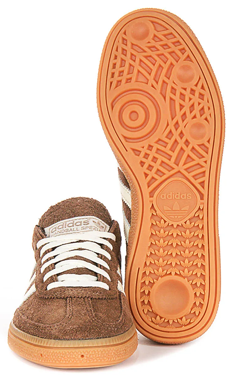 Adidas Handball Spezial en marron et blanc pour chaussures femmes Adidas