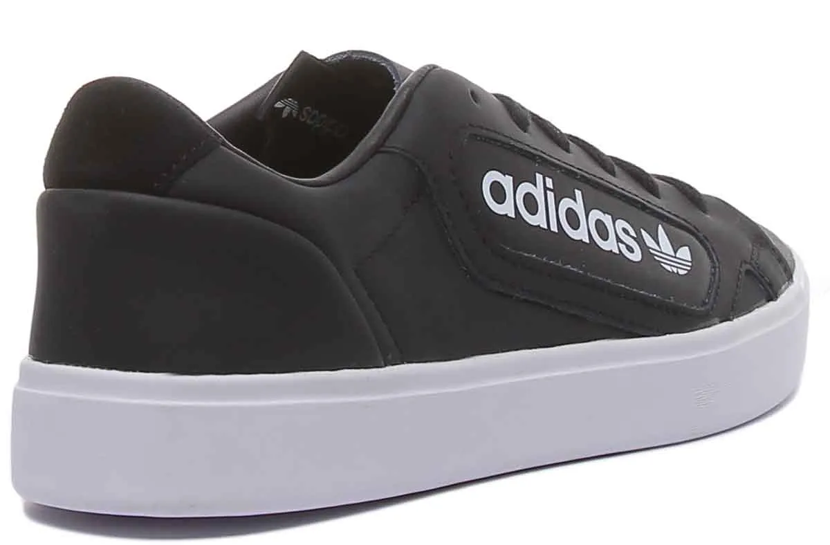 Adidas Chaussures de Sport en Cuir Élégant Noir et Blanc pour Femme Adidas