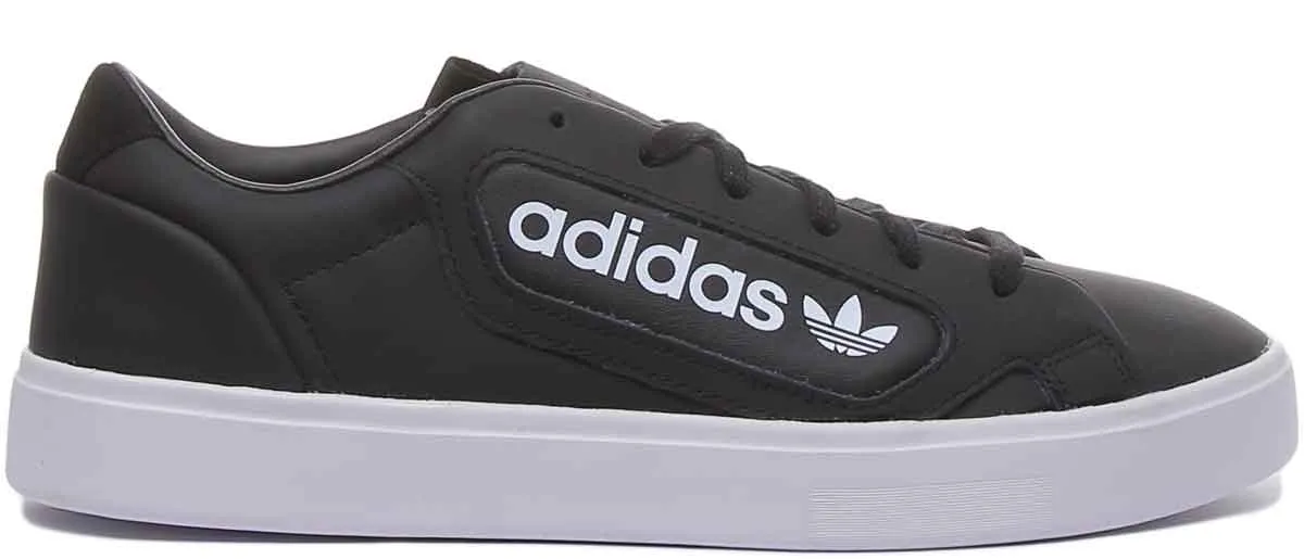 Adidas Chaussures de Sport en Cuir Élégant Noir et Blanc pour Femme Adidas