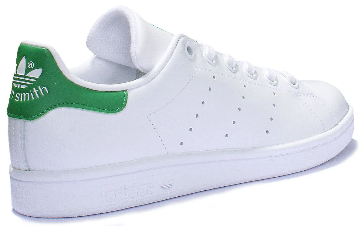 Adidas Stan Smith en cuir blanc et vert pour femmes - Chaussures Adidas