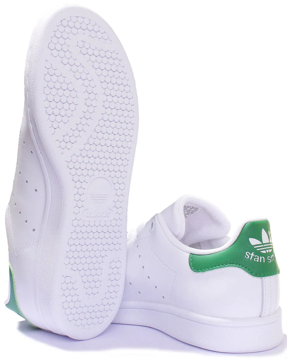Adidas Stan Smith en cuir blanc et vert pour femmes - Chaussures Adidas