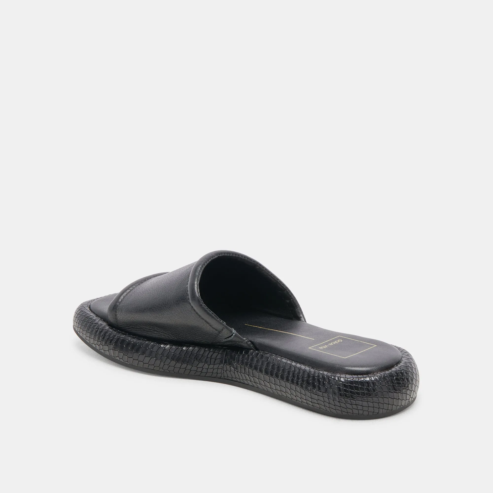 SANDALES AISHA EN CUIR NOIR
