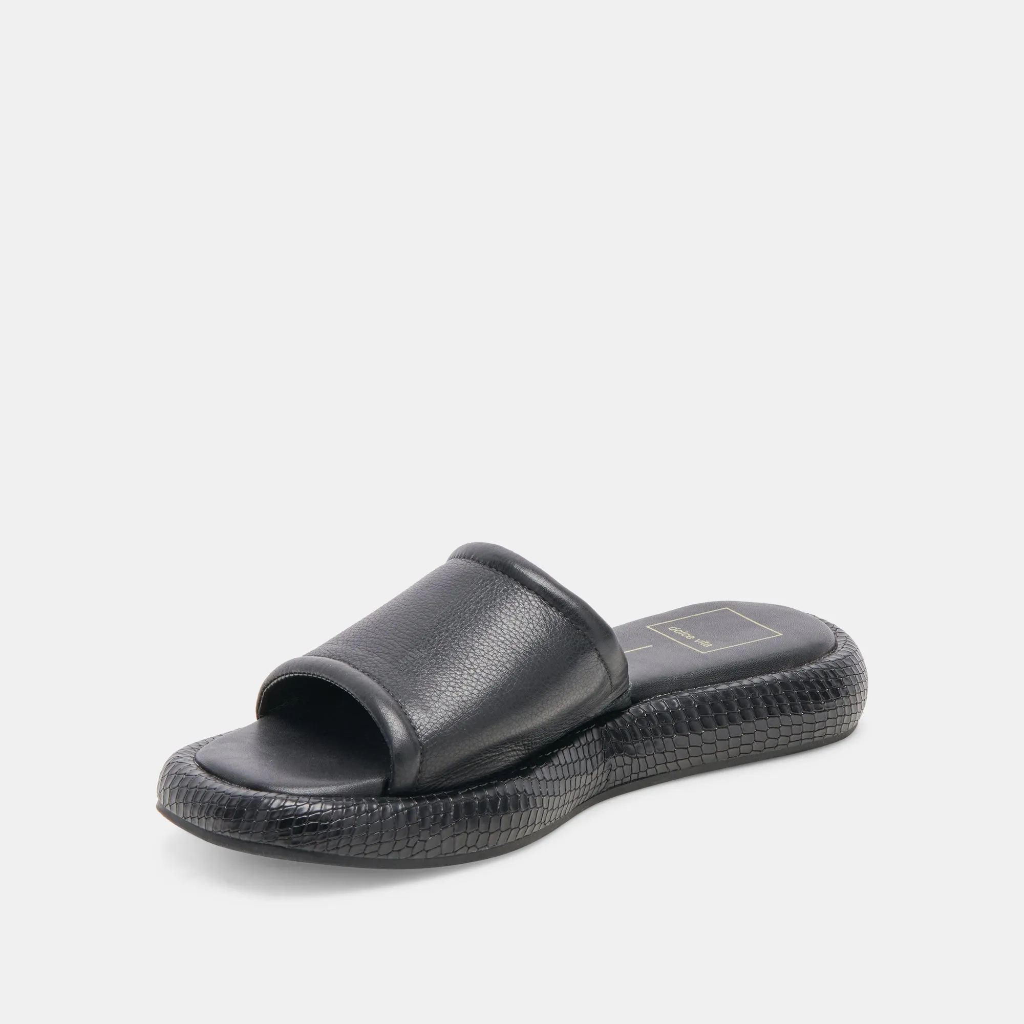 SANDALES AISHA EN CUIR NOIR