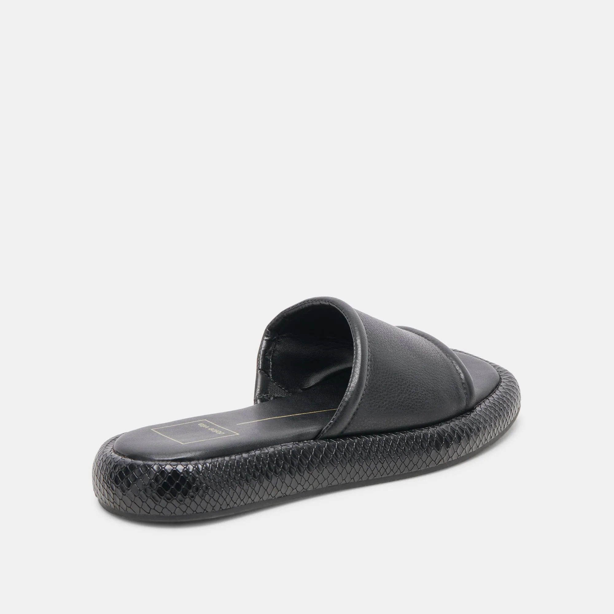 SANDALES AISHA EN CUIR NOIR