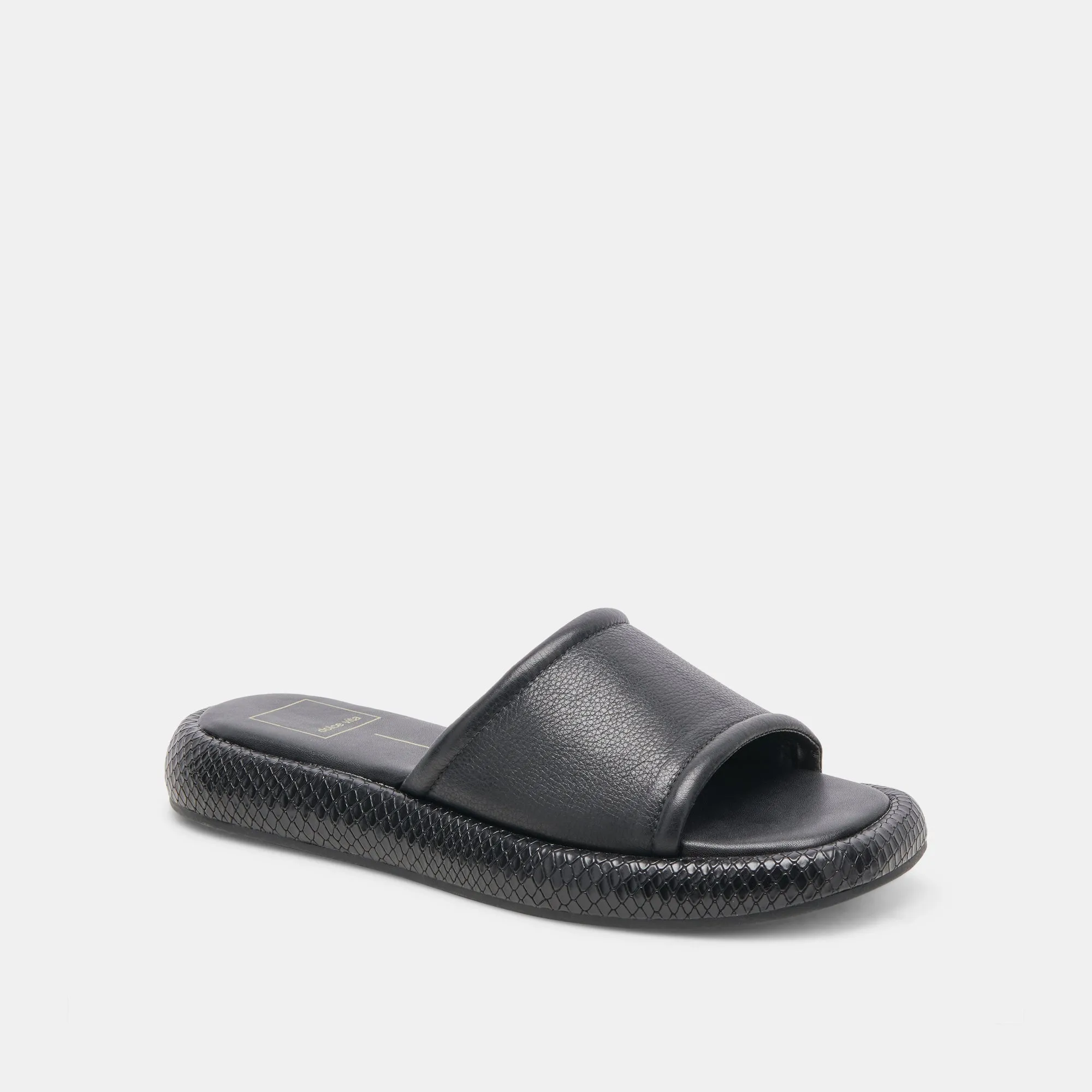 SANDALES AISHA EN CUIR NOIR