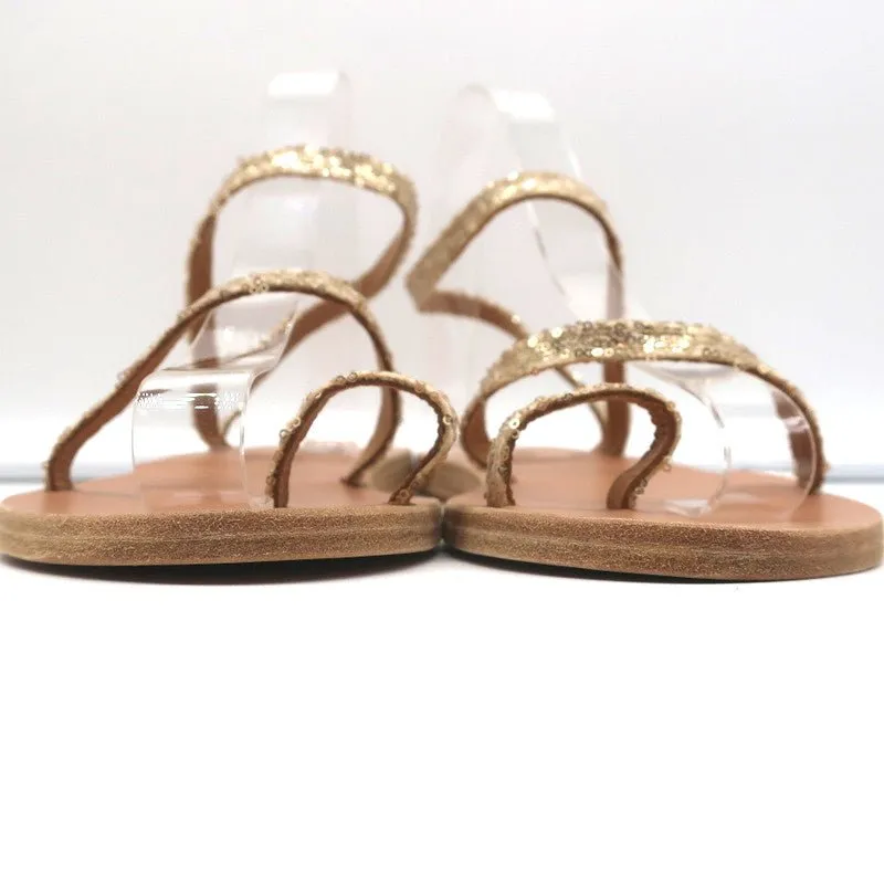 Sandales Ancient Greek Sandals Eleftheria à bride cheville pailletées or taille 38 NEUVE