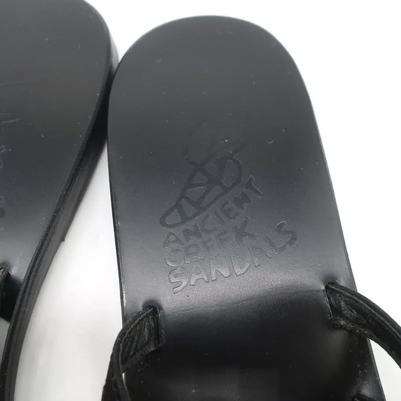 Sandales Ancient Greek Sandals Hara à nœud en satin noir taille 38