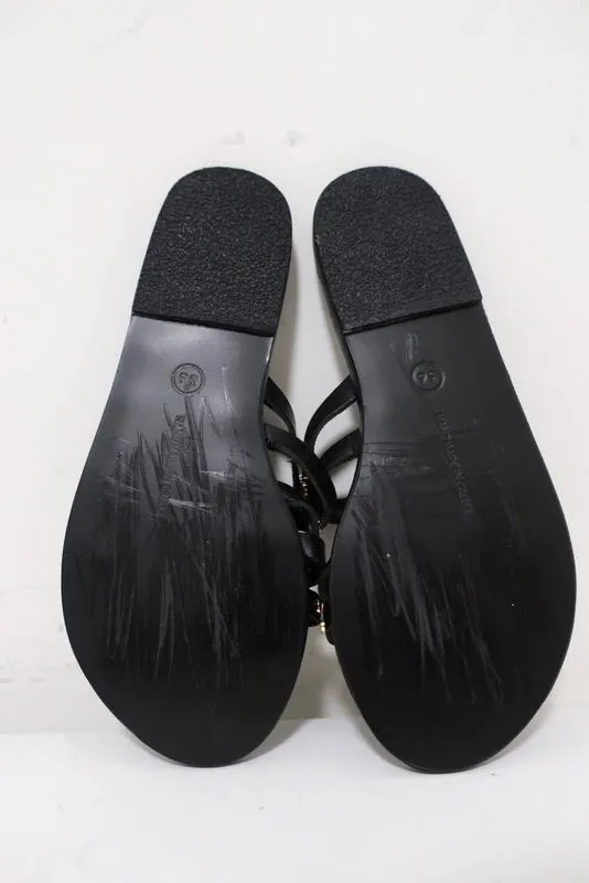 Sandales Ancient Greek Sandals Niki Nails en cuir noir taille 36 nu-pieds plates NEUVE