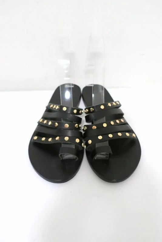 Sandales Ancient Greek Sandals Niki Nails en cuir noir taille 36 nu-pieds plates NEUVE