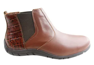 Andacco Civic Womens Leather Comfortable Ankle Boots Made In Brazil Andacco Shoes