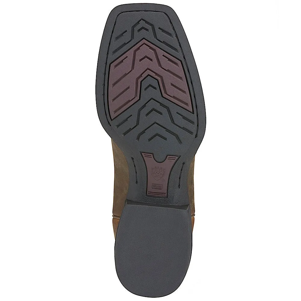 Ariat Chaussures Heritage Roper à Bout Carré Large pour Homme - Poudre Marron