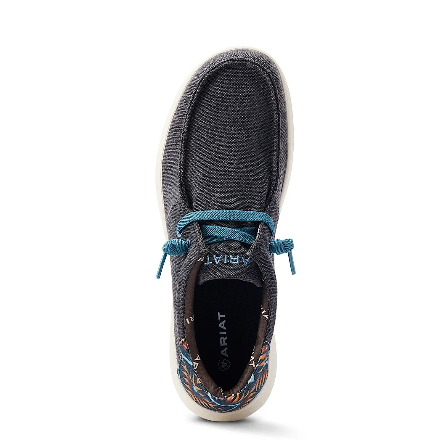 Ariat Chaussures Hommes Hilo Stretch Lacet Charbon Bleu/Bleu Aztec