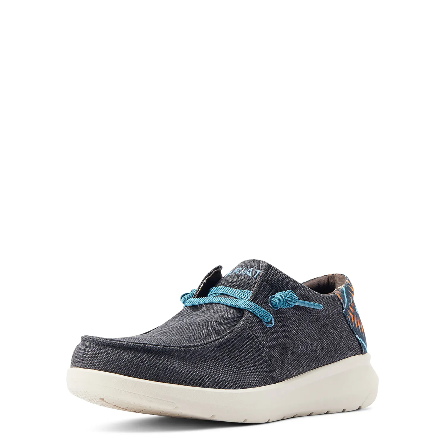 Ariat Chaussures Hommes Hilo Stretch Lacet Charbon Bleu/Bleu Aztec