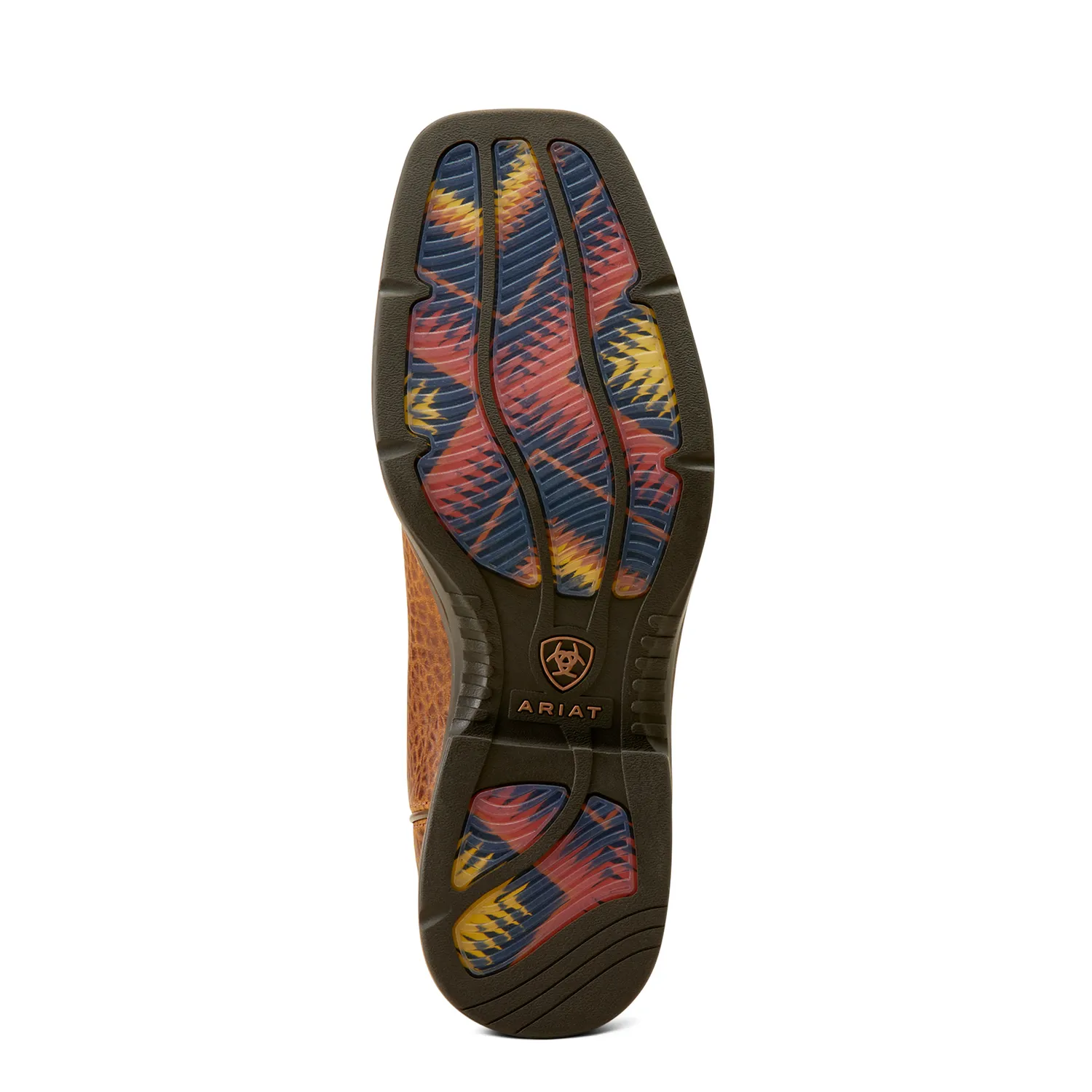 Bottes Ariat pour Homme Ridgeback Marron Taureau Gaufré/Rouille Orange Chaussures Ariat