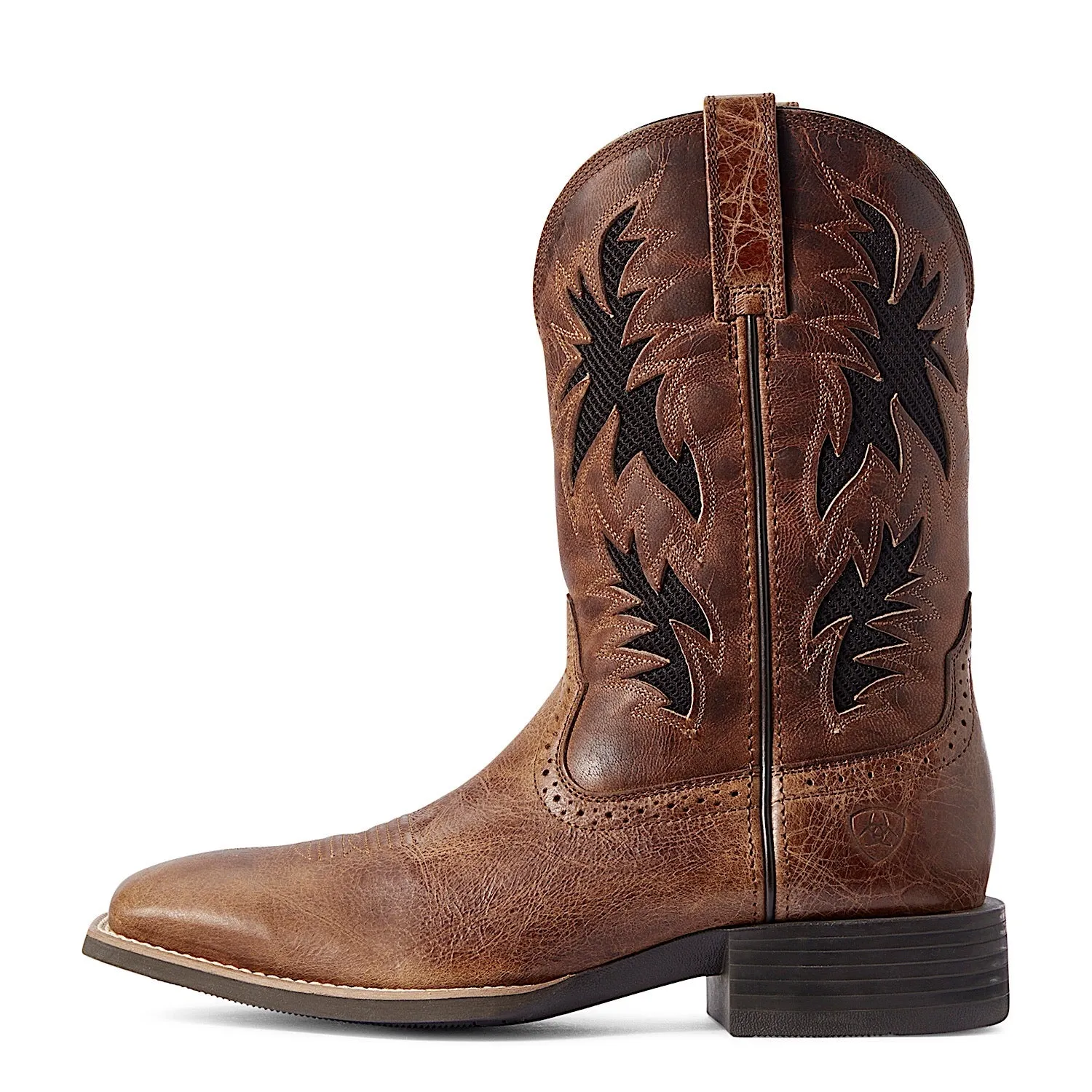 Ariat Bottes western pour homme Sport Cool VentTEK - Marron foncé/Deux tons marron Chaussures Ariat