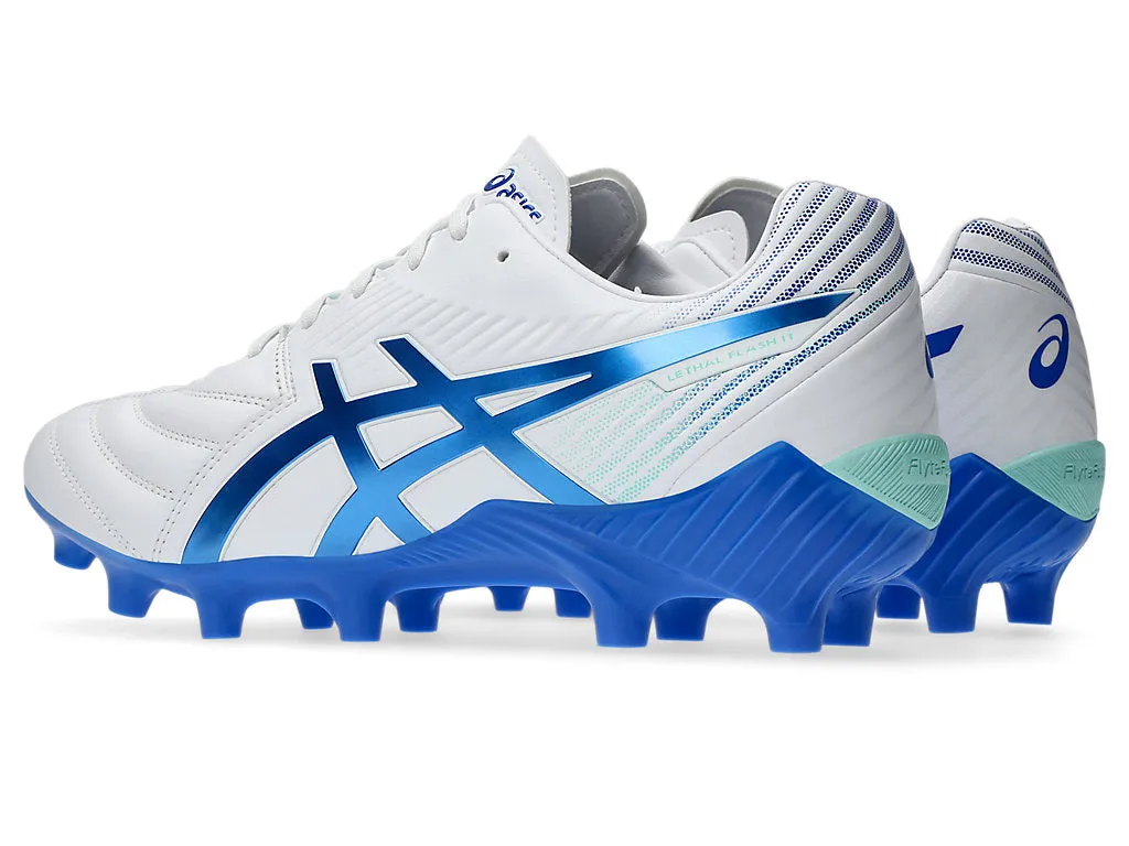 ASICS CHAUSSURES DE FOOTBALL LETHAL FLASH IT FF 3 POUR HOMMES BLANC/BLEU Shoes_Mens-Asics
