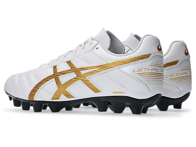 ASICS CHAUSSURES DE FOOTBALL LETHAL SPEED POUR HOMMES BLANC/OR
