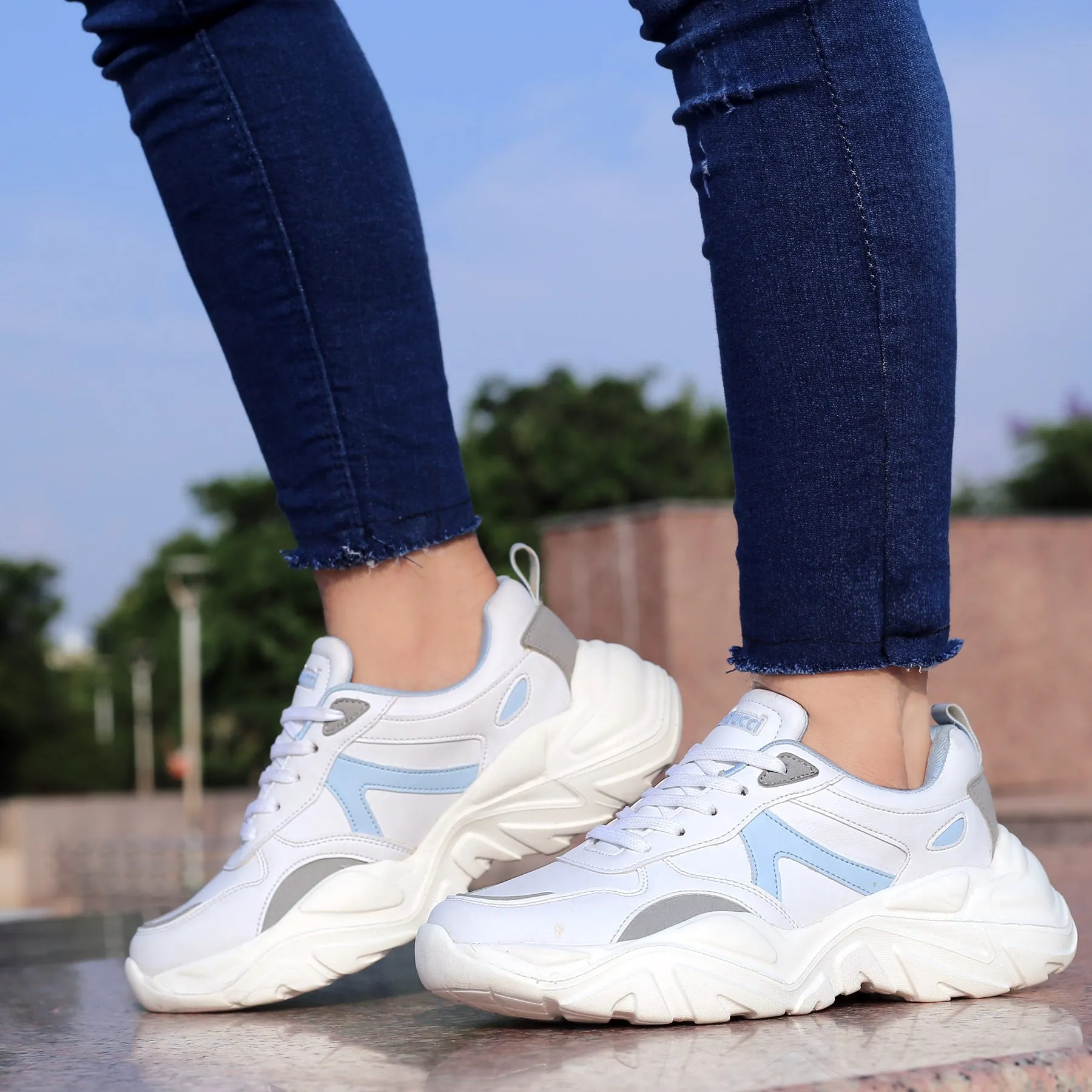 Bacca Bucci HARPER Sneakers Plateforme Épaisse à Haute Tige Mode pour Femmes