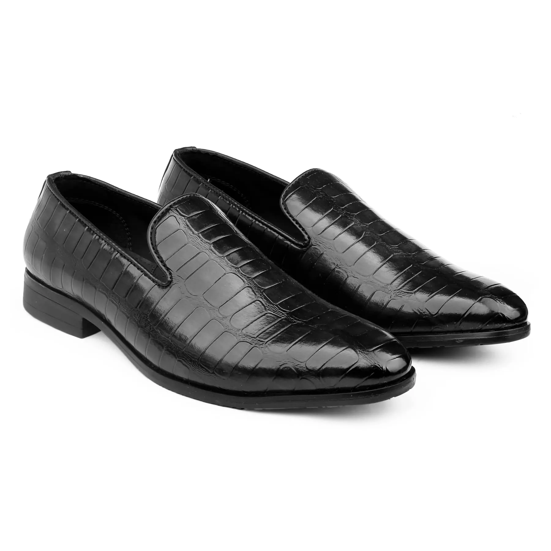 Bacca Bucci NAPLES Mocassins Texturés pour Fête | Chaussures à Enfiler Formelles pour Robe de Mariée
