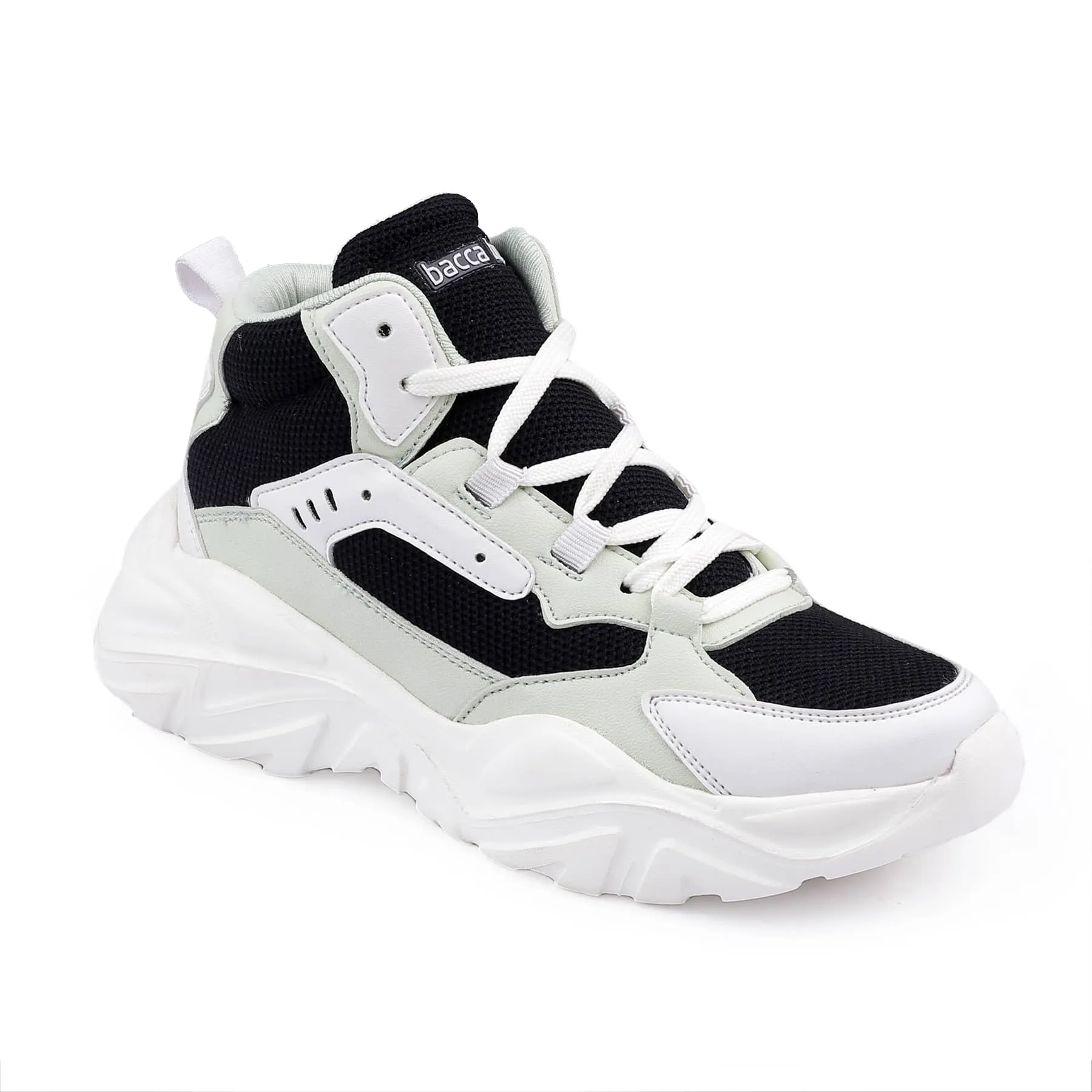 Bacca Bucci NYRA Sneakers de mode à plateforme mi-haute pour femmes | Sneakers StreetWear volumineuses