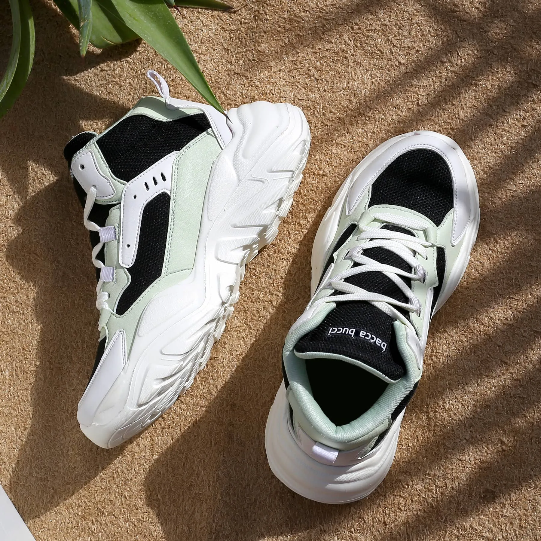 Bacca Bucci NYRA Sneakers de mode à plateforme mi-haute pour femmes | Sneakers StreetWear volumineuses