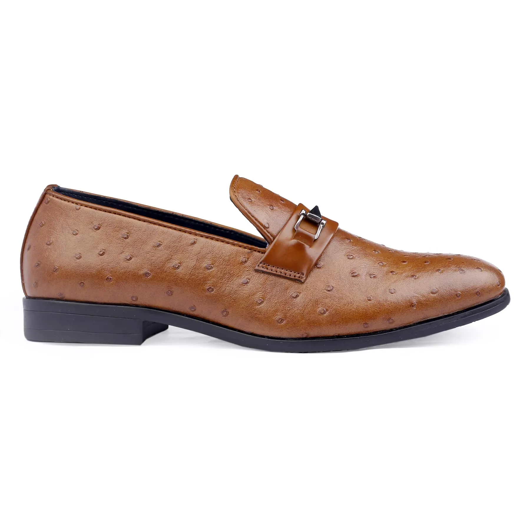 Bacca Bucci Mocassins Texturés en Autruche pour Fête | Chaussures de Mariage Formales à Enfiler