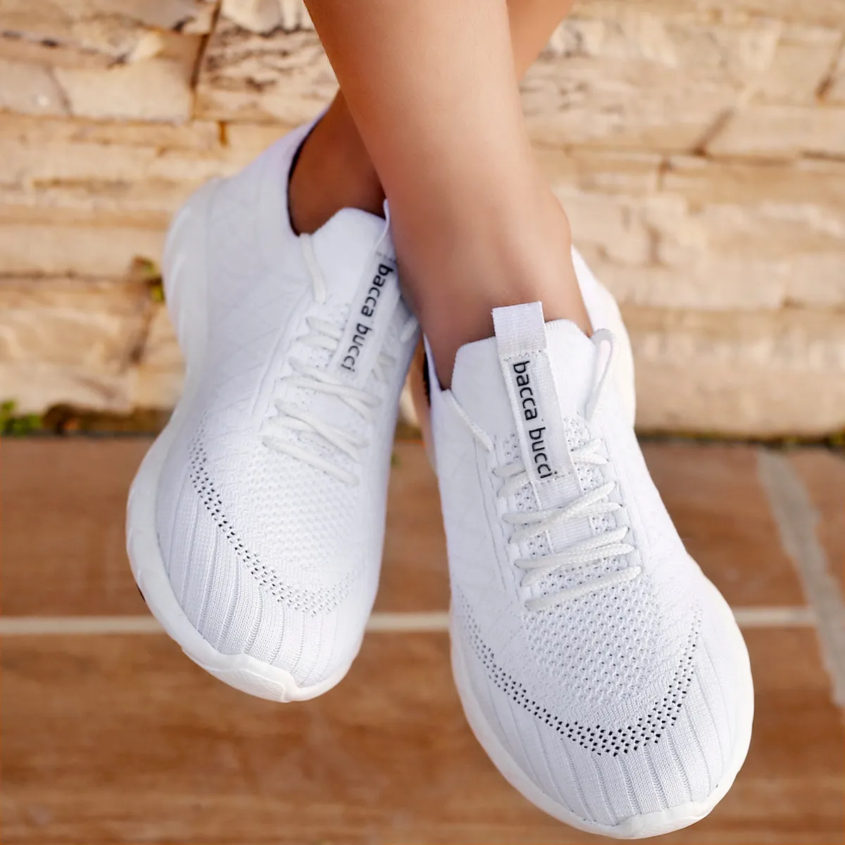 Bacca Bucci WAVE RIDER Chaussures de Sport Femme | Chaussures Décontractées Blanches pour Femme