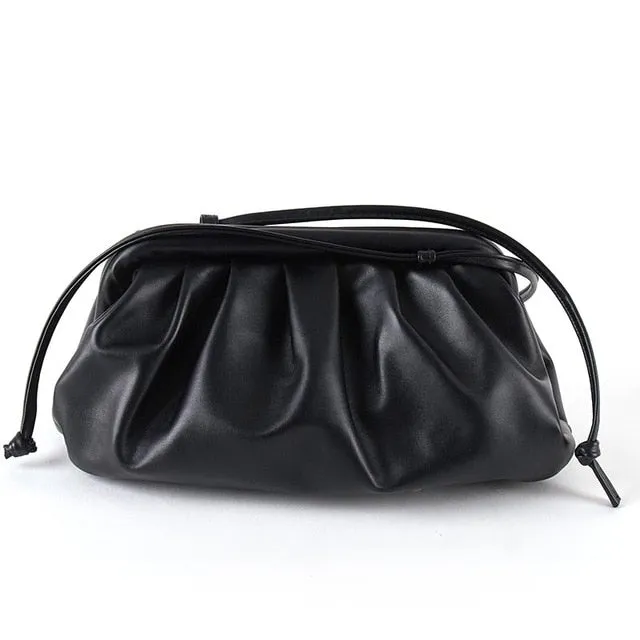 Sac pour Femme Sac Nuage en Cuir Souple Sac Madame Bandoulière Unique Sac Oblique en Forme de Ravioli Sac à Main Sacs de Jour Pochette Messagère Sacs Fashion Nova