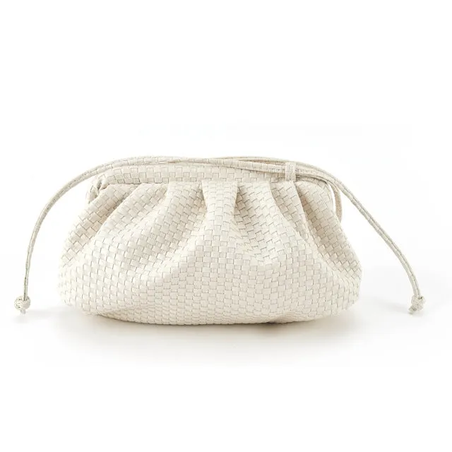 Sac pour Femme Sac Nuage en Cuir Souple Sac Madame Bandoulière Unique Sac Oblique en Forme de Ravioli Sac à Main Sacs de Jour Pochette Messagère Sacs Fashion Nova