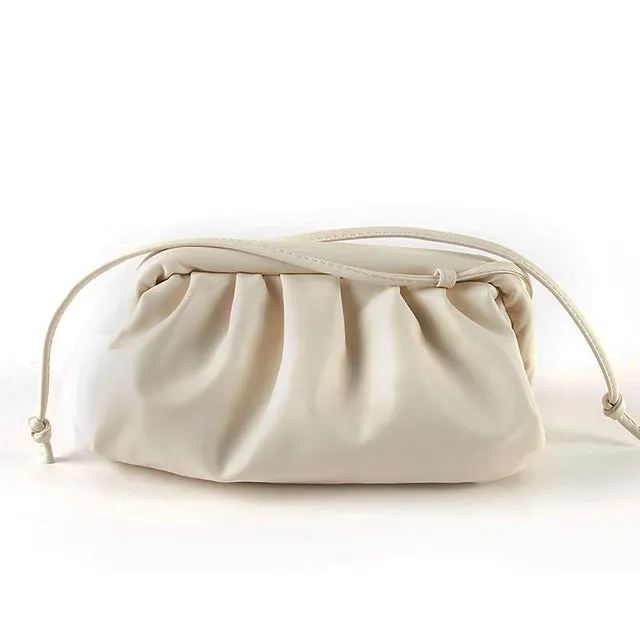 Sac pour Femme Sac Nuage en Cuir Souple Sac Madame Bandoulière Unique Sac Oblique en Forme de Ravioli Sac à Main Sacs de Jour Pochette Messagère Sacs Fashion Nova