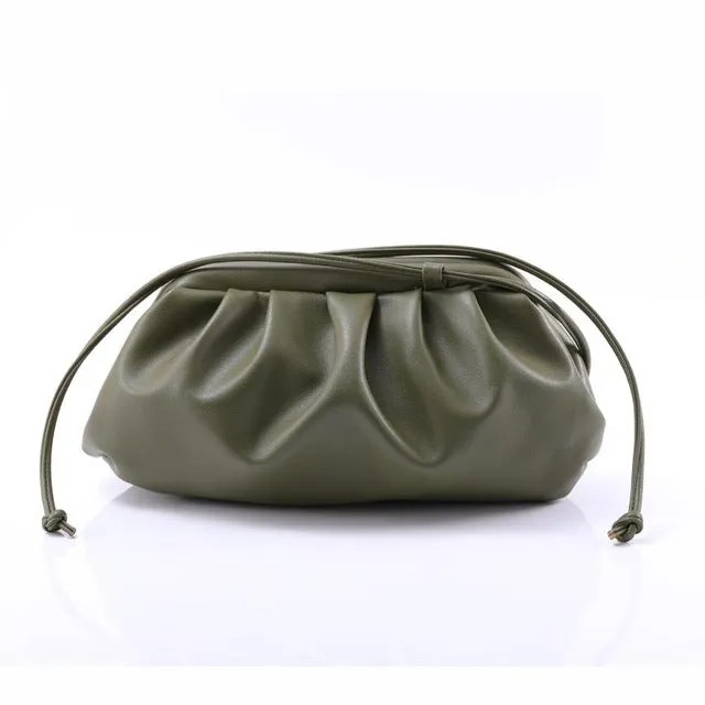 Sac pour Femme Sac Nuage en Cuir Souple Sac Madame Bandoulière Unique Sac Oblique en Forme de Ravioli Sac à Main Sacs de Jour Pochette Messagère Sacs Fashion Nova