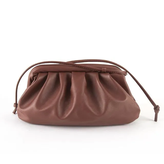 Sac pour Femme Sac Nuage en Cuir Souple Sac Madame Bandoulière Unique Sac Oblique en Forme de Ravioli Sac à Main Sacs de Jour Pochette Messagère Sacs Fashion Nova