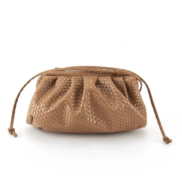 Sac pour Femme Sac Nuage en Cuir Souple Sac Madame Bandoulière Unique Sac Oblique en Forme de Ravioli Sac à Main Sacs de Jour Pochette Messagère Sacs Fashion Nova