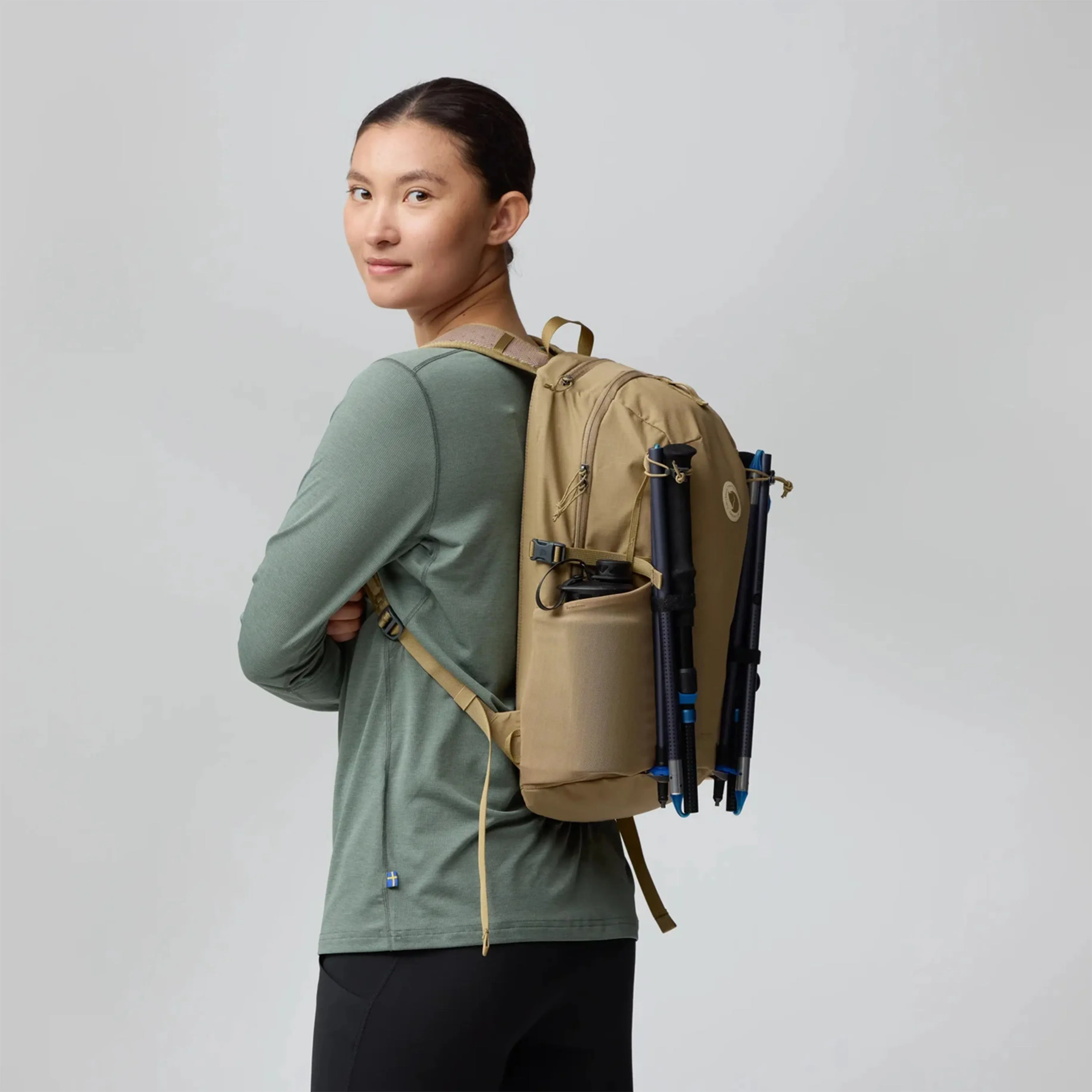 Sacs Fjallraven pour Homme - Sac à dos Fjallraven Abisko Softpack 16 - Argile