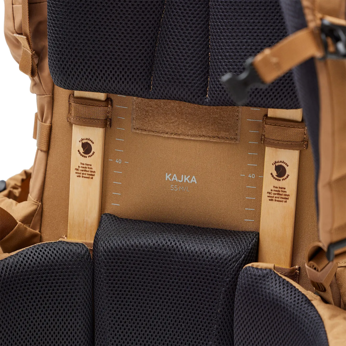 Sacs Fjallraven Hommes Sac à dos Fjallraven Kajka 55L M/L Kaki Poussière