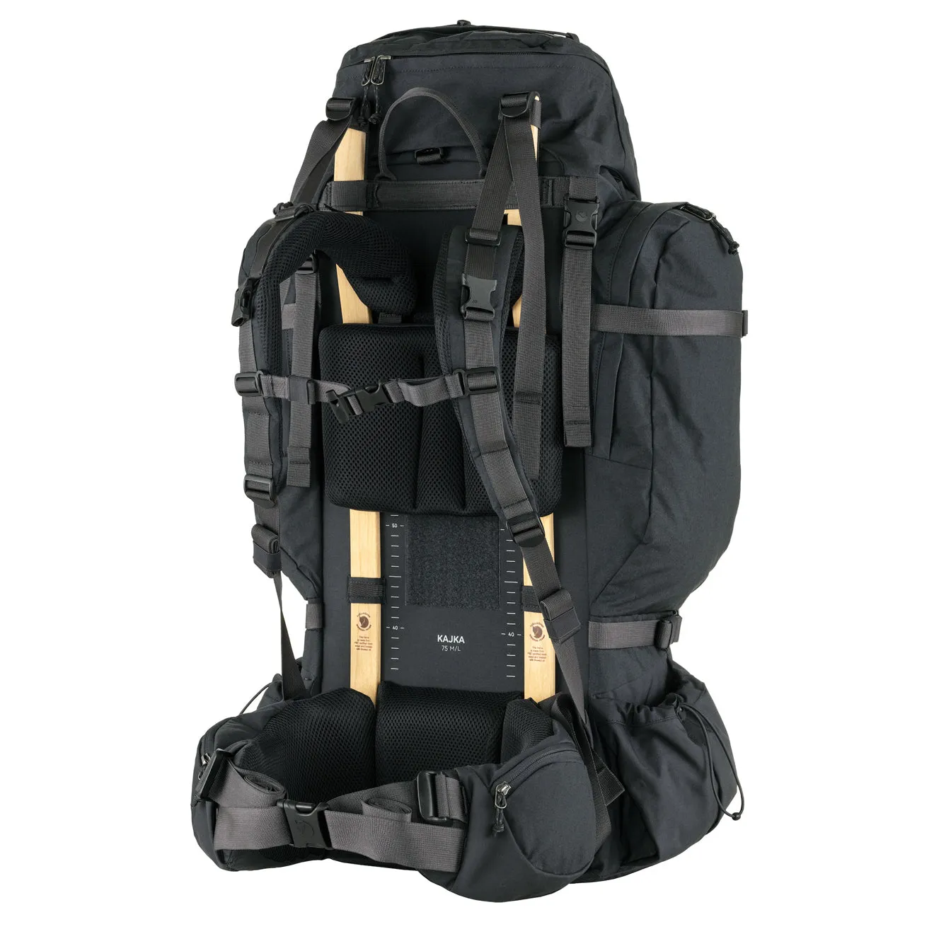 Sacs Fjallraven pour Homme - Fjallraven Kajka 75 M/L - Noir Charbon